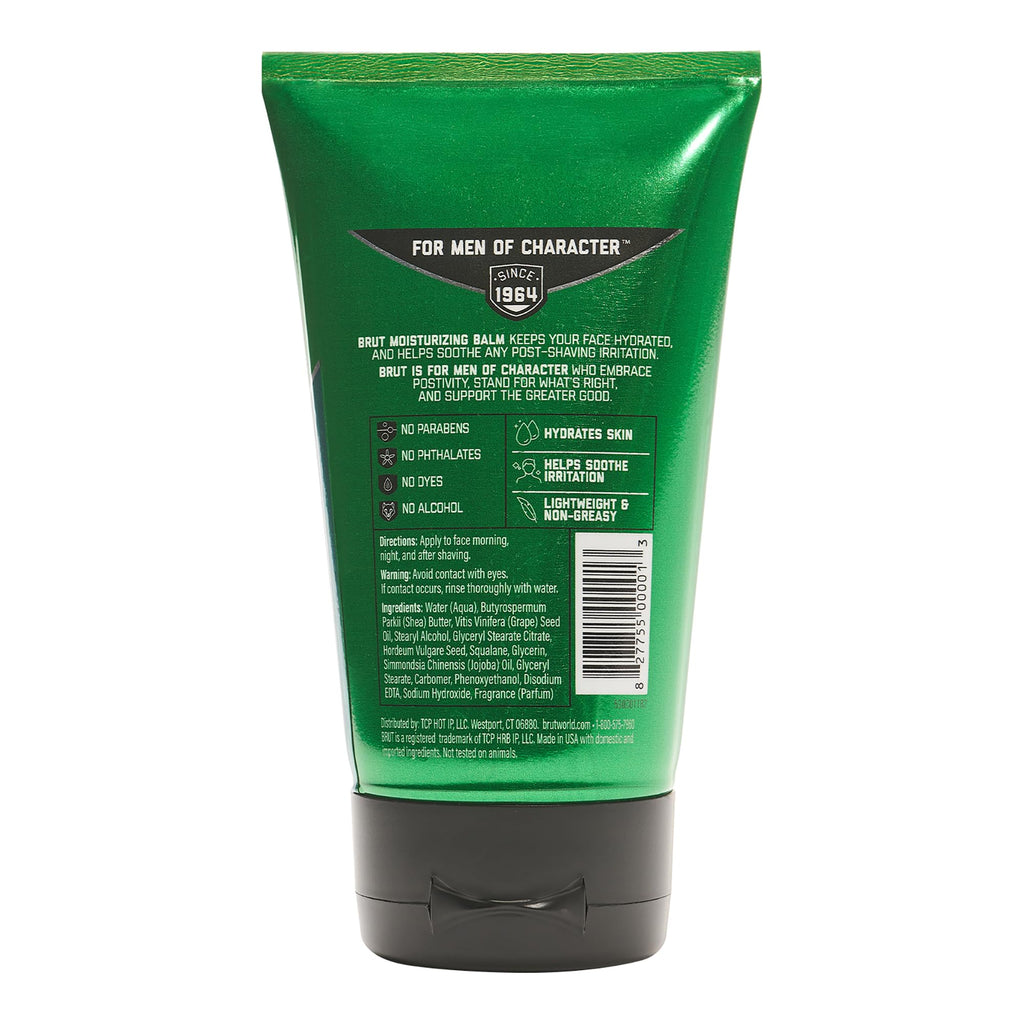 Brut Moisturizing Balm – Lightweight, Grease-Free Aftershave Moisturizer for Men (3.5 oz)