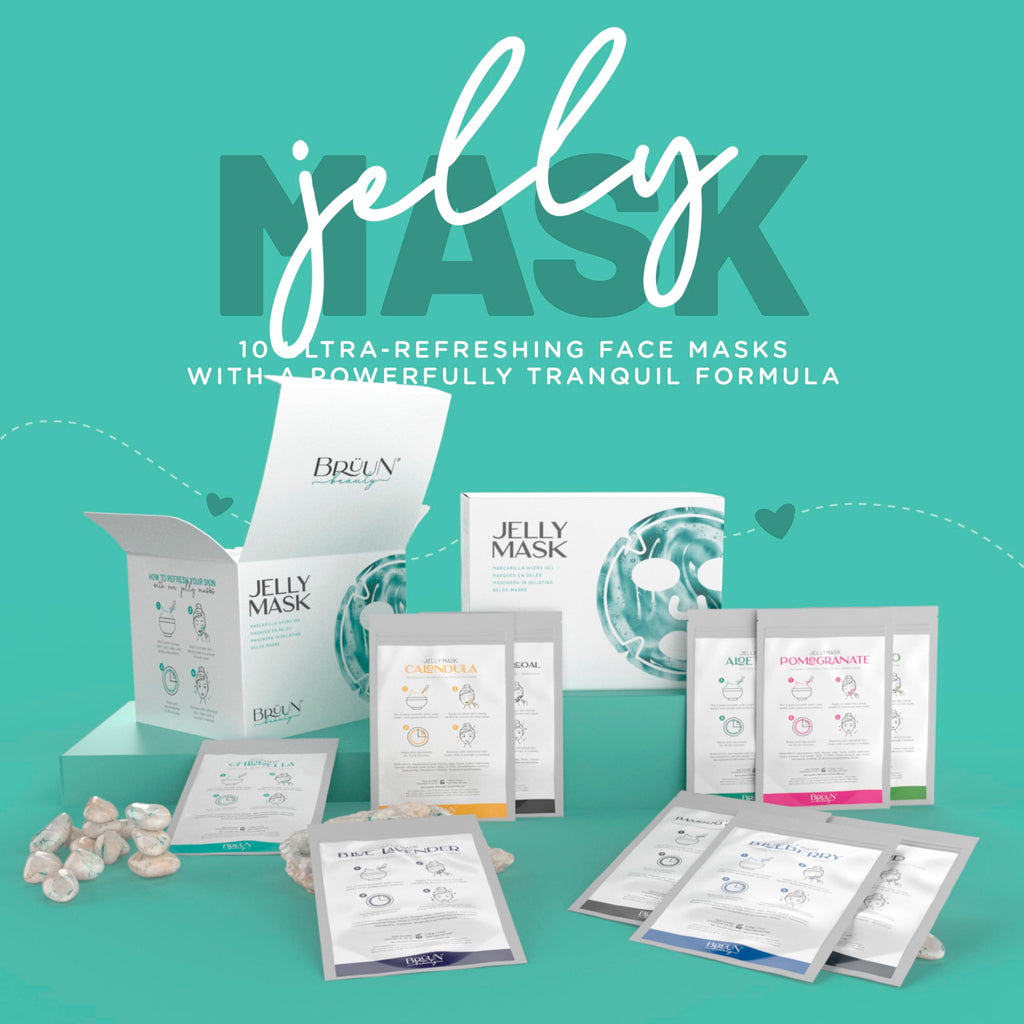 BRÜUN Peel-Off Jelly Mask NEO Set – 10 Treatments (Chocolate, Aloe Vera, Avocado & More)