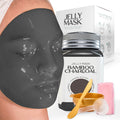 BRÜUN Jelly Mask Jar Bamboo Charcoal Peel-Off | 23 oz Spa Set for Full-Face Care