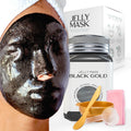 BRÜUN Jelly Mask Jar Black Gold – Peel-Off Gel Mask, 23 fl oz Spa Set