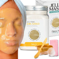 BRÜUN Jelly Mask Jar 24k Gold Mandelic AC Peel-Off – 23 fl oz Face & Body