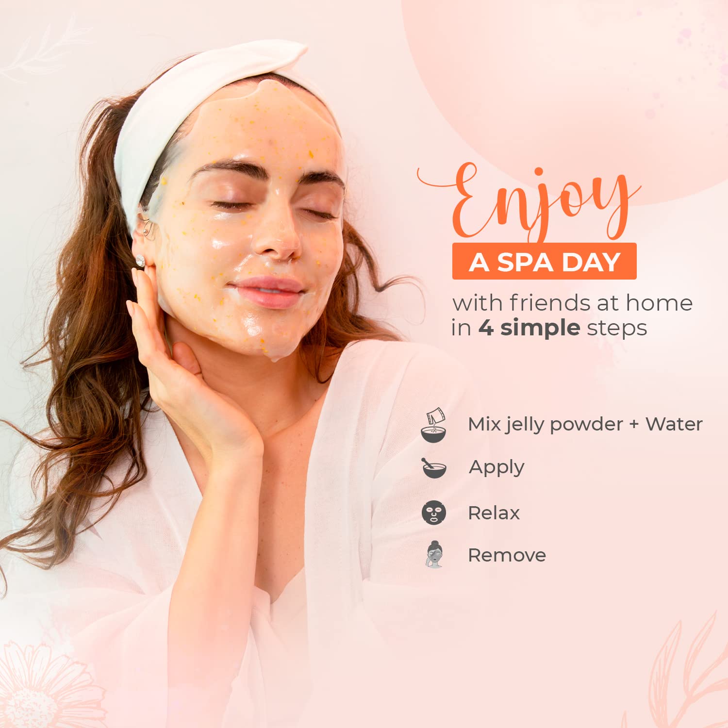 BRÜUN Jelly Mask Jar 24k Gold Mandelic AC Peel-Off – 23 fl oz Face & Body