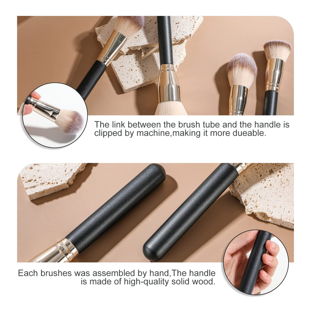 BS-MALL Soft Professional Makeup Brush Set – 4 Pcs Travel‑Friendly with Foundation, Powder & Blush Brushes