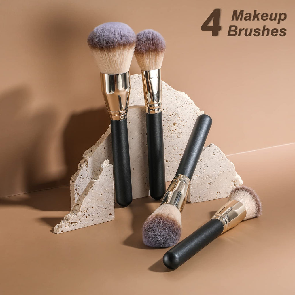 BS-MALL Soft Professional Makeup Brush Set – 4 Pcs Travel‑Friendly with Foundation, Powder & Blush Brushes