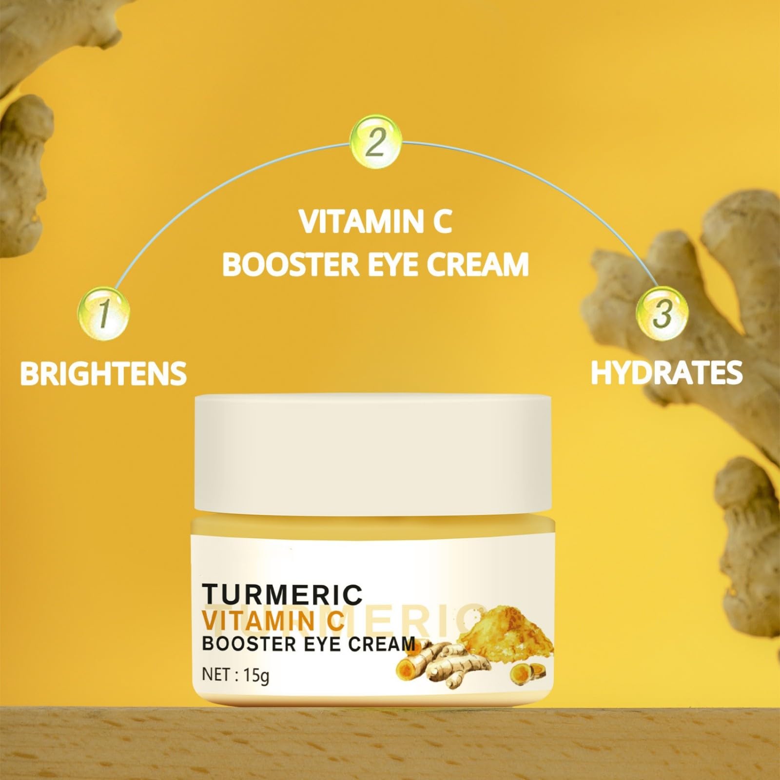 BSMKCL Turmeric + Vitamin C Eye Cream – Dark Circles, Puffiness & Fine Lines