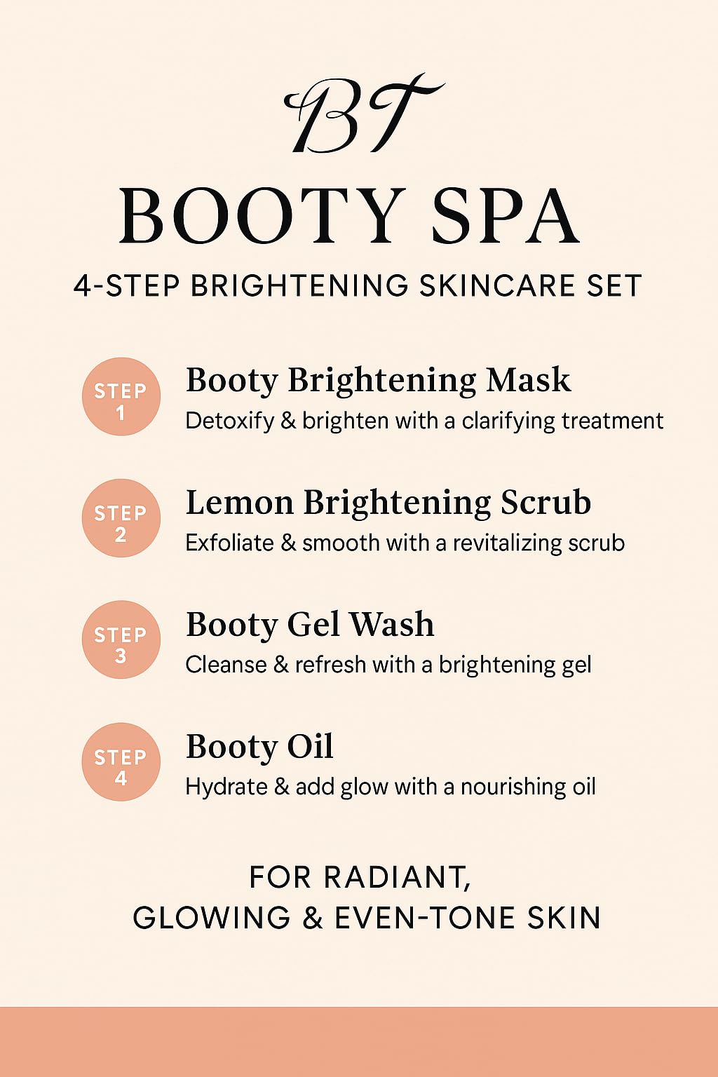 BT Booty Spa Scrub Set – Turmeric Lemon Booty Care for Smoother, Brighter Skin