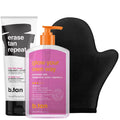 B.TAN Clear Self Tanning Gel & Exfoliating Kit | 1 Hour Express, Transfer-Resistant Dark Tan Bundle