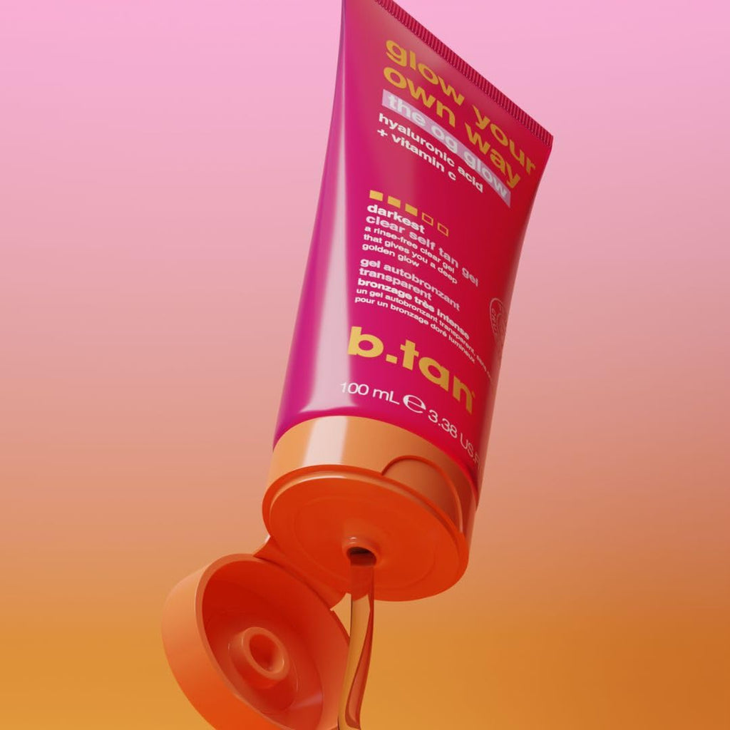 B.TAN Clear Self Tanning Gel Travel Size Kit | Glow Your Own Way Gift Set