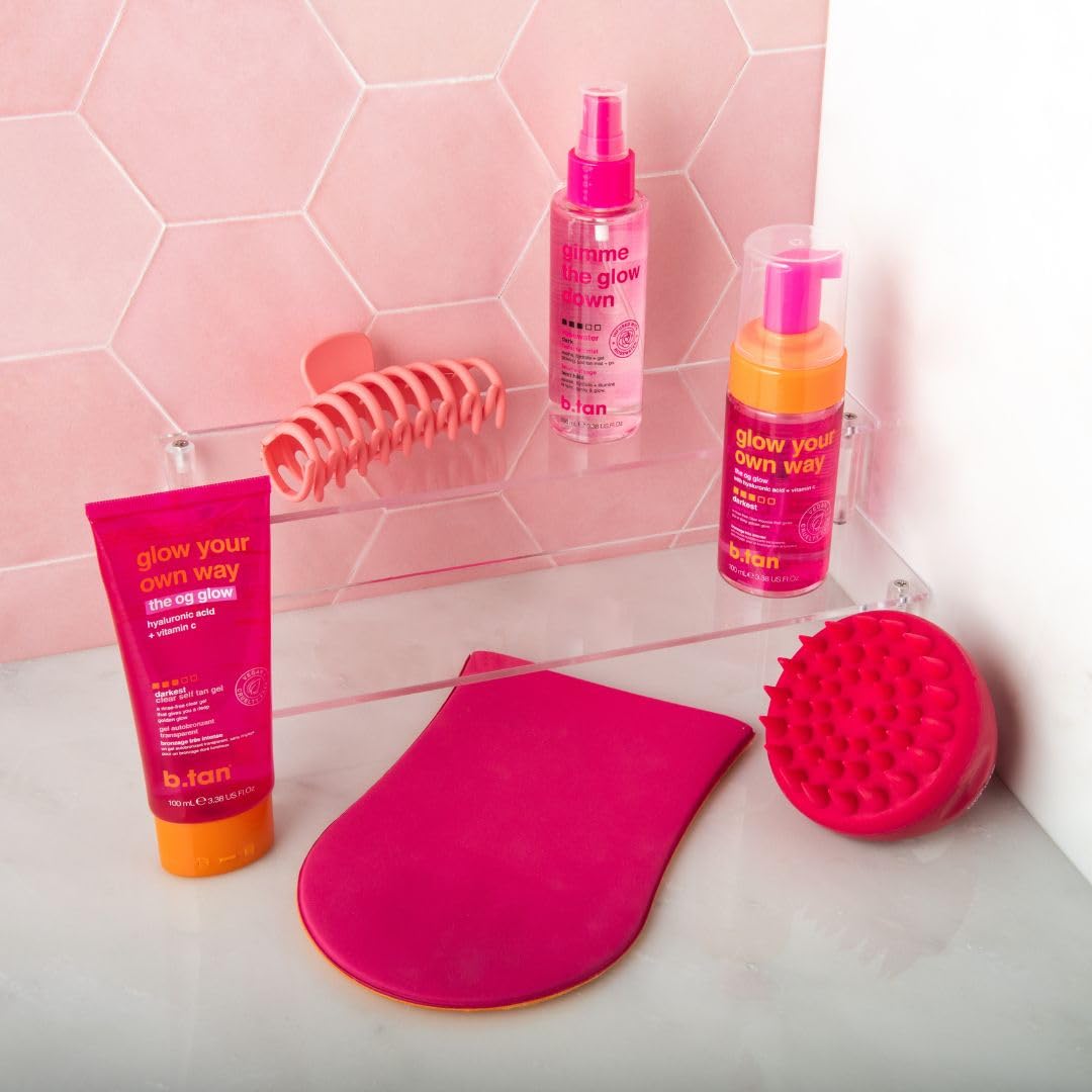 B.TAN Clear Self Tanning Gel Travel Size Kit | Glow Your Own Way Gift Set