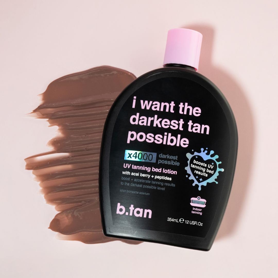 b.tan Tanning Oil & UV Tan Bed Lotion Kit | Fast, Dark Sun Tanner Bundle – No Suntan Protection