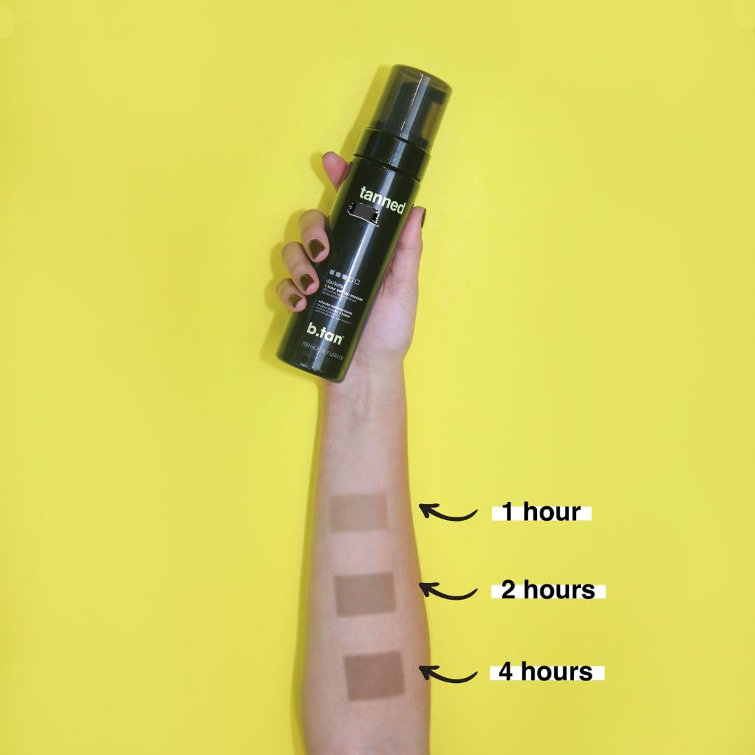 B.TAN Dark Self Tanner Gift Box – 2 Pack Sunless Mousse + 1-Hour Express Tan