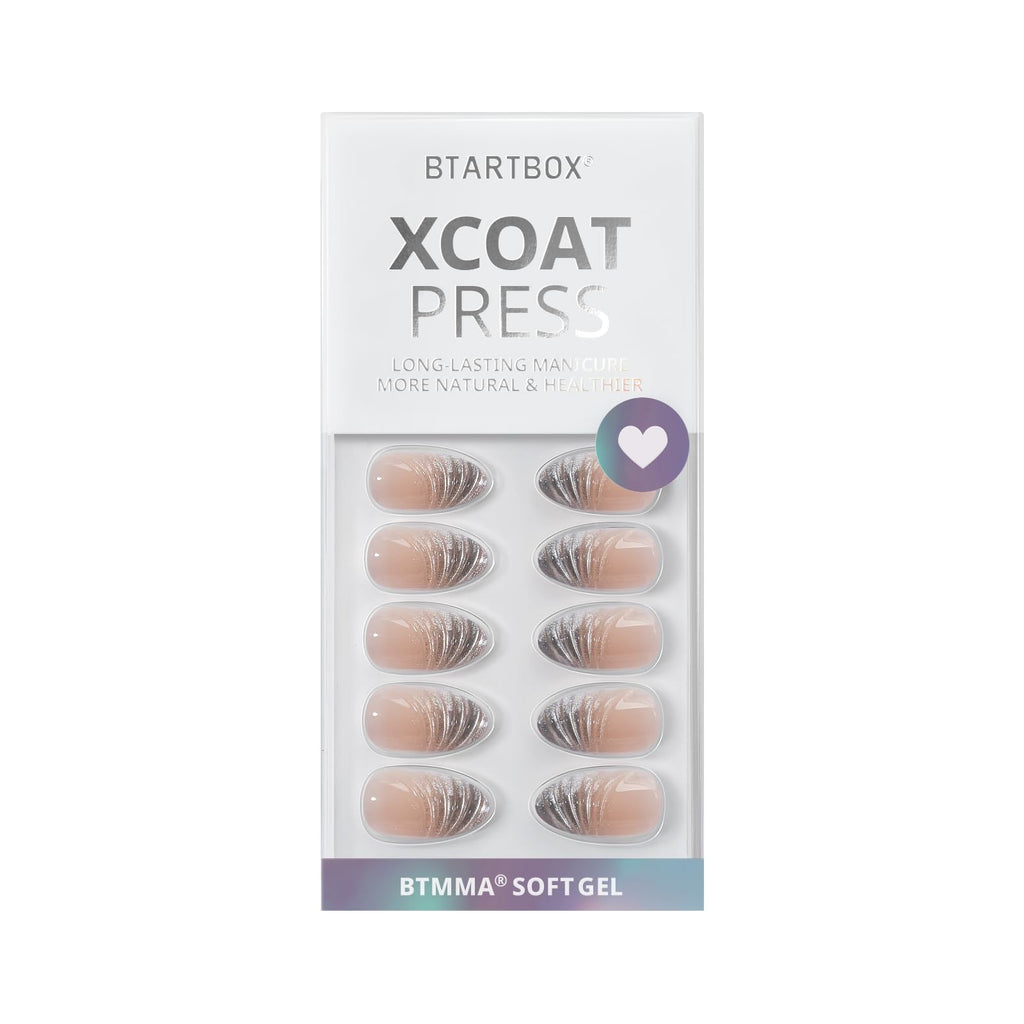 BTArtbox French Tip Press-On Nails Kit – 32 Nails, 16 Sizes, Lamp-Curable