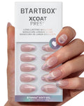 BTArtbox Almond Press On Nails – Diamond Dust Cat Eye Chrome Tips, 32 Nails, 16 Sizes