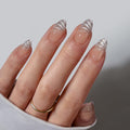 BTArtbox French Tip Press-On Nails Kit – 32 Nails, 16 Sizes, Lamp-Curable