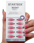 BTArtbox French Tip Press On Nails – Lamp-Curable Blush Pink Almond, 30-Piece Kit