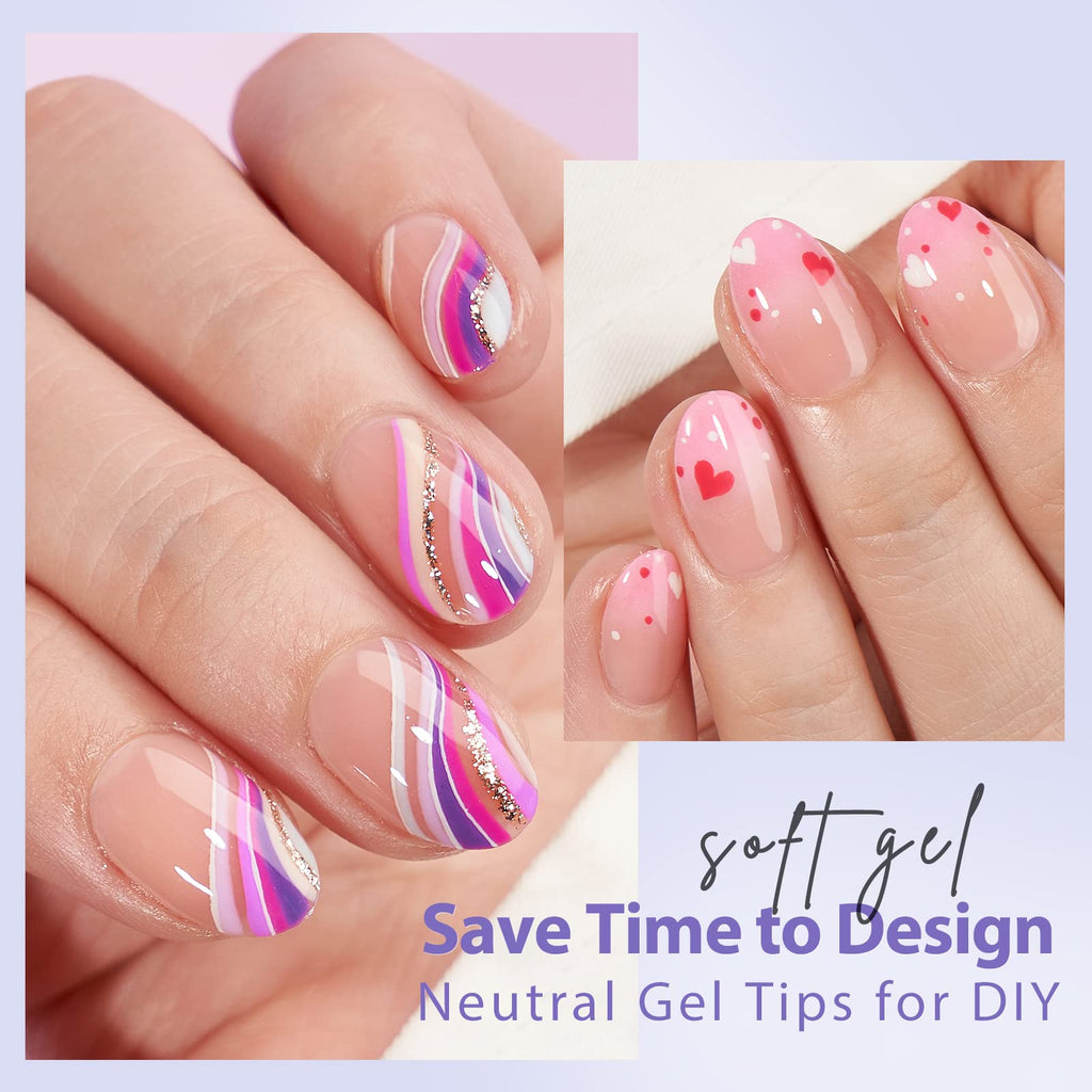 BTArtbox 160pcs Almond Nail Tips – Extra Short, 16 Sizes, Full Well Tips (Glue Not Included)