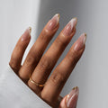 BTArtbox Knightshield Cat Eye Almond Press On Nails – 3D Sculpting, Glossy Finish, 16 Sizes Kit