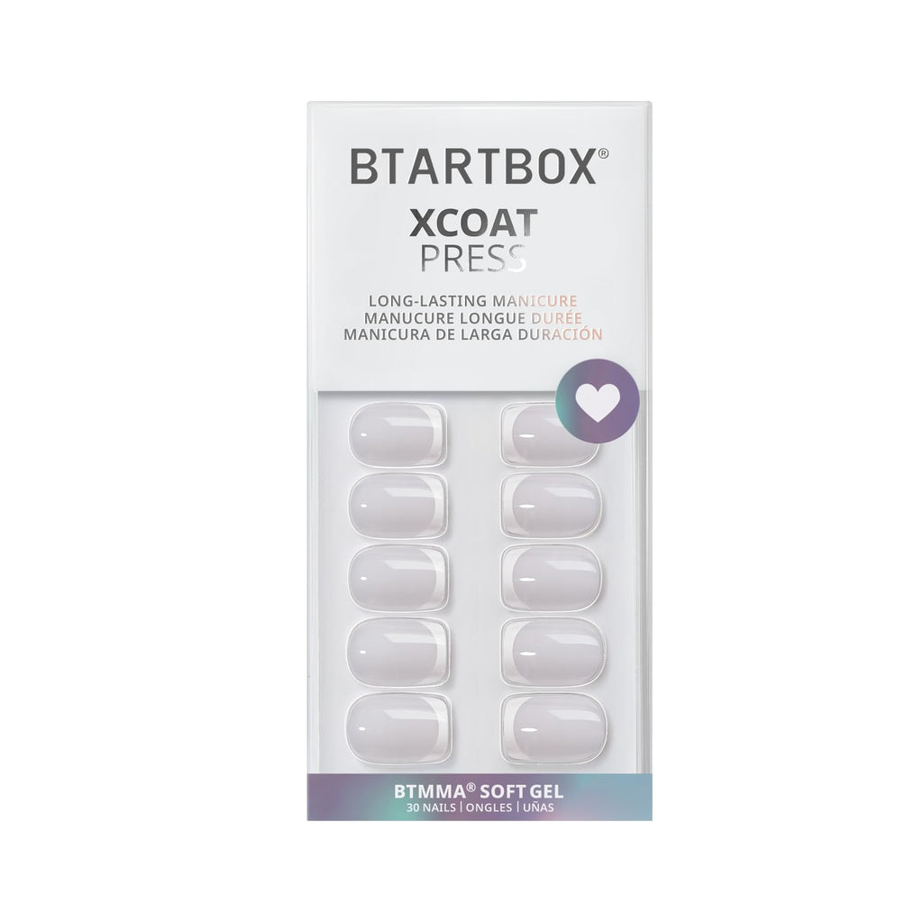 BTArtbox White French Tip Press On Nails – 15 Sizes, Glue-On, Square