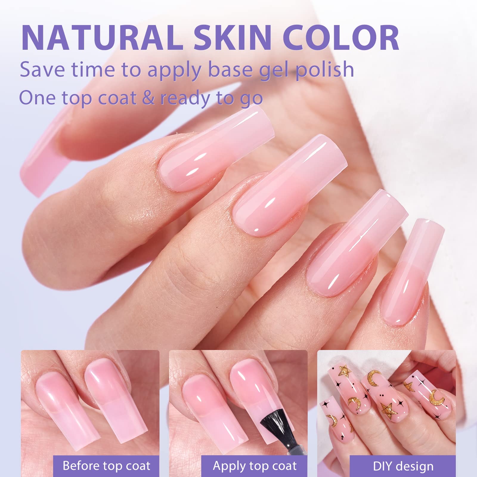 BTArtbox XCOATTIPS Soft Gel Nail Tips — Matte Long Square Press On Nails (One-Step Full Cover)