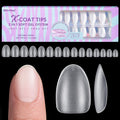 BTArtbox XCOATTIPS Extra Short Almond Gel Nail Tips – 16 Sizes, 320pcs, Tip Primer