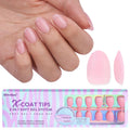 BTArtbox XCOATTIPS Matte Nail Tips - Extra Short Almond Pink | Long-Lasting Soft Gel Extensions