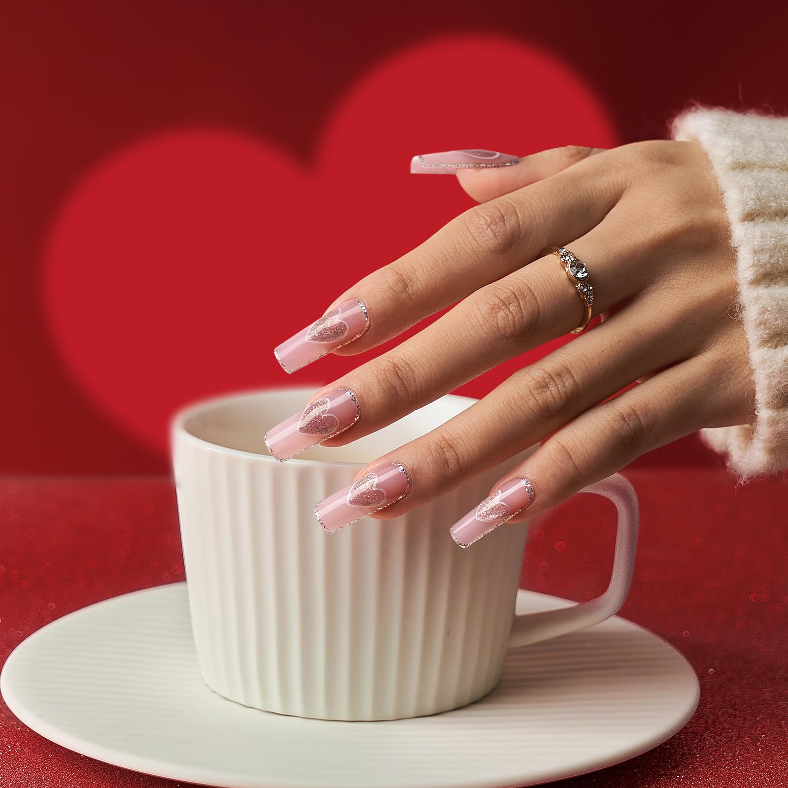 BTArtbox XCOATTIPS Soft Gel Nail Tips — Matte Long Square Press On Nails (One-Step Full Cover)