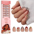 BTArtboxnails X LONGHAIRPRETTYNAILS Autumn Muse Press On Nails – 5 Designs Mix & Match, Short Almond French Tip, 160 Pcs