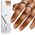 BTArtboxnails French Gel Nail Tips – Brown Short Almond, XCOATTIPS, Pre-applied Primer & Base Coat