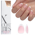 BTARTBOXNAILS French Gel Nail Tips – XCOATTIPS Press-On Nails for French Manicure, Pink, Extra Short Almond