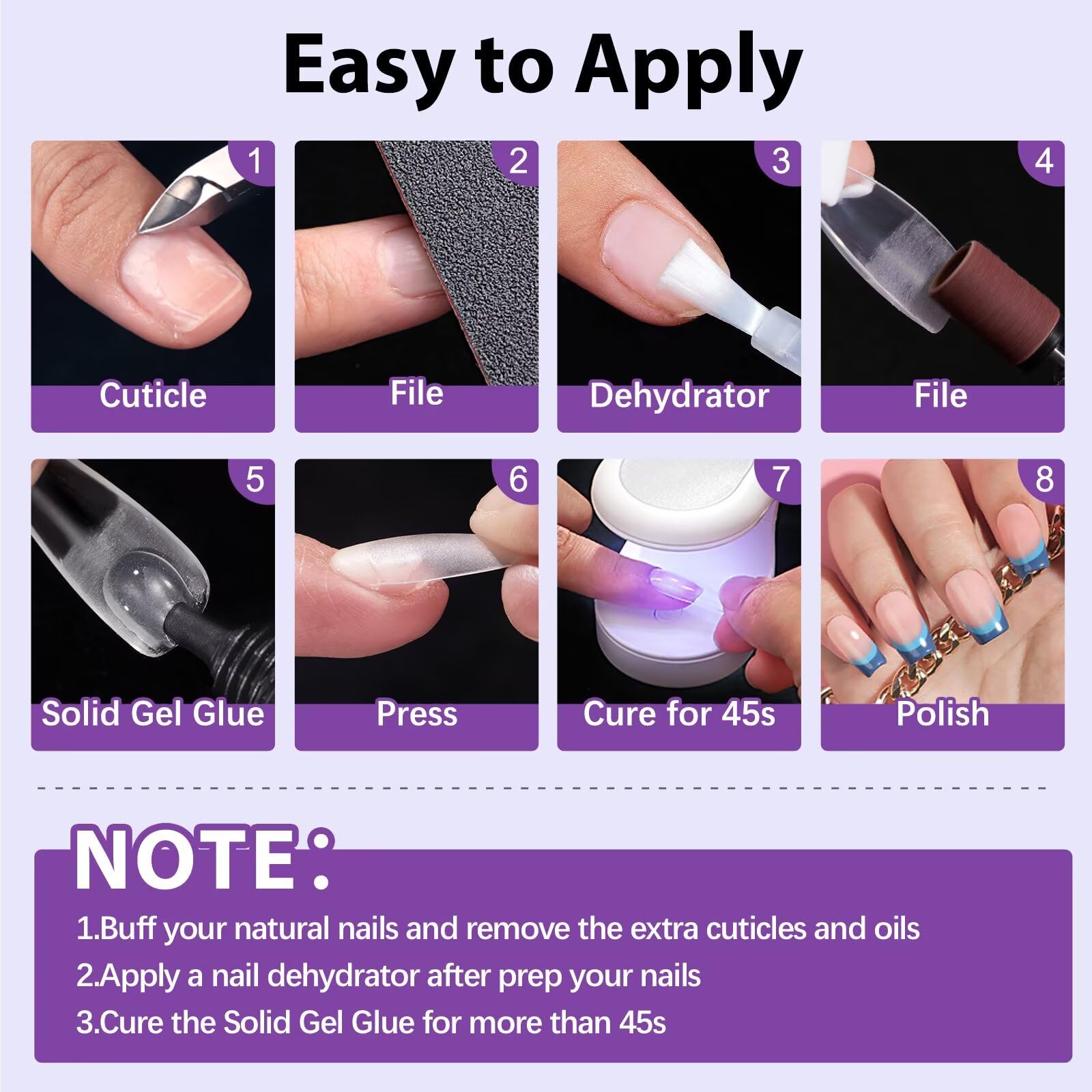 BTARTBOXNAILS 30g Solid Glue Gel for Nail Tips – Strong Adhesion