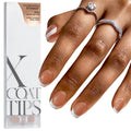 BTArtboxnails XCOATTIPS Brown Extra Short French Tip Press-On Nails