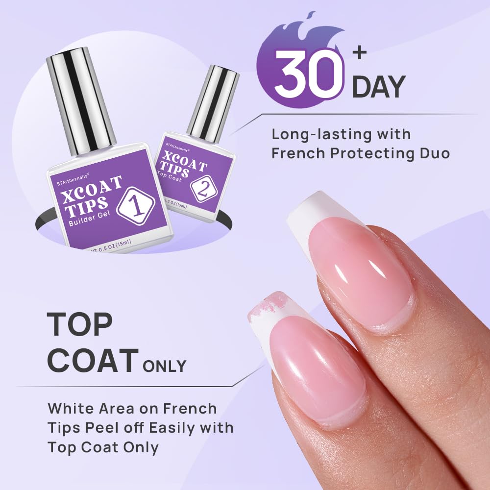 BTArtboxnails XCOATTIPS Protecting Builder Gel 15ml – No Chipping, 30+ Days Wear