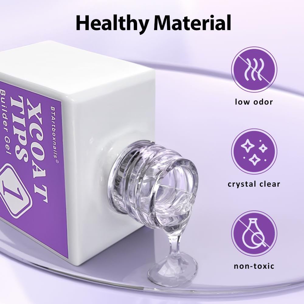 BTArtboxnails XCOATTIPS Protecting Builder Gel 15ml – No Chipping, 30+ Days Wear