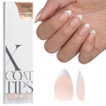 BTArtboxnails XCOATTIPS French Series Press-On Nails – Short Almond Nude French Tips