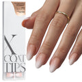 BTArtboxnails XCOATTIPS Ombre Nails - Short Almond Press-On, 160Pcs, 16 Sizes