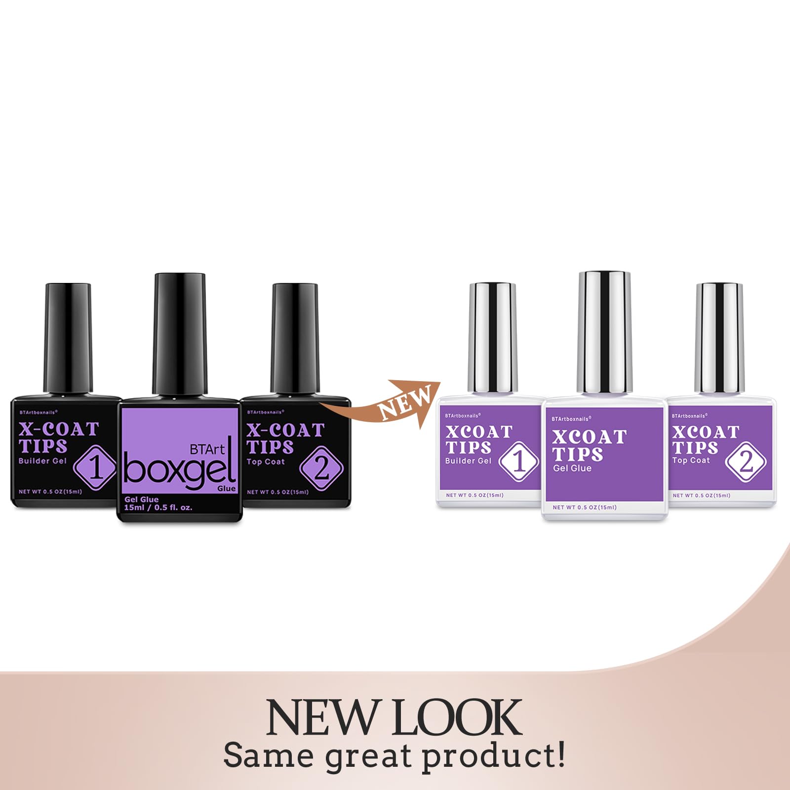 BTArtboxnails French Tip Press-On Nails Kit with Gel Glue, Builder Gel, Top Coat & Portable Nail Lamp
