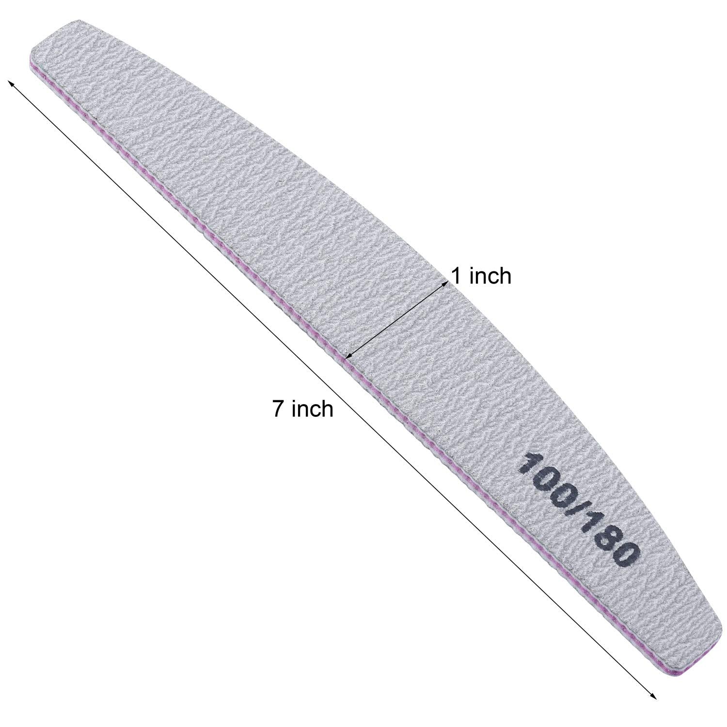 BTYMS 75 Pcs Nail Files & Buffers – 100/180 Grit Double-Sided Emery Boards Kit