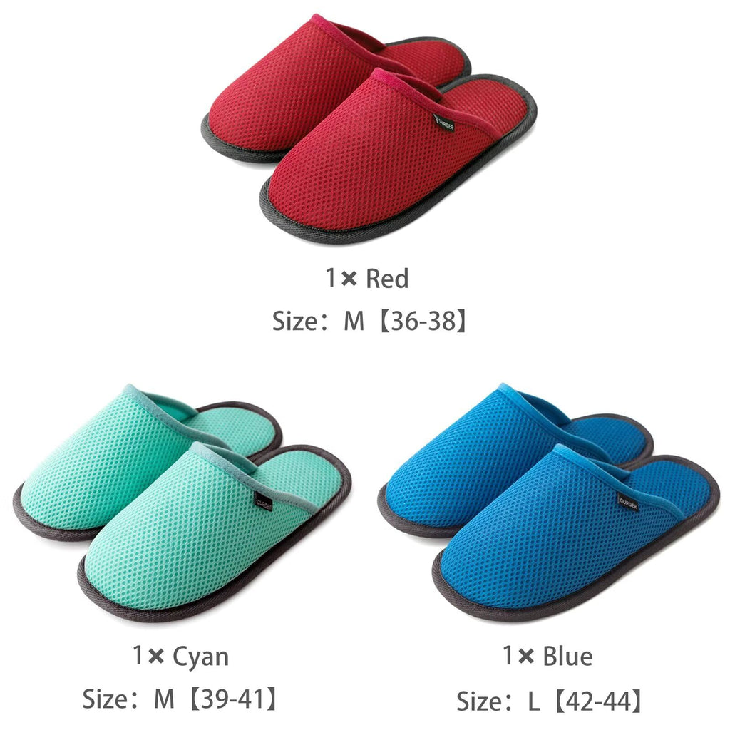 BUGUKI Spa Slippers Set – Non-Slip, Washable Guest Slippers, 3 Pairs for Spa, Hotel, Home