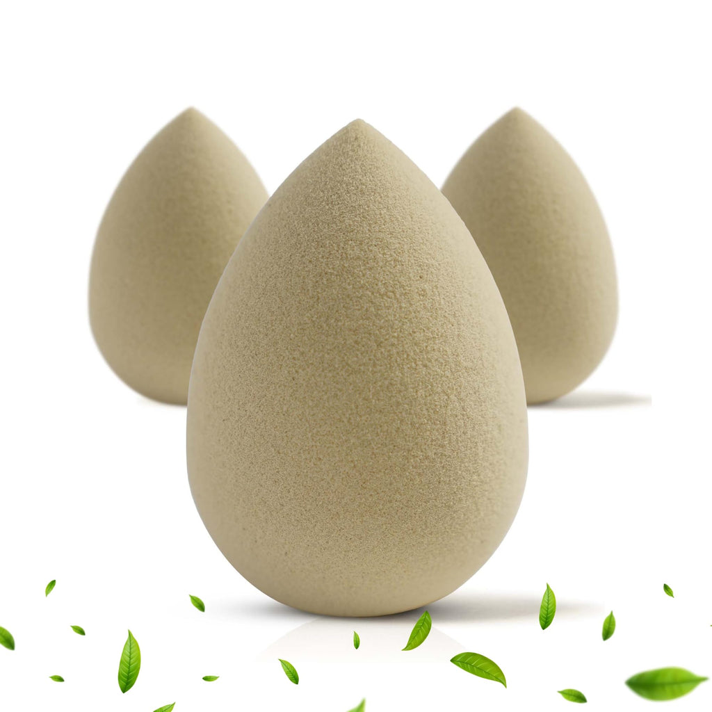 Bumfuzz Green Tea Beauty Sponge – 3-Pack, Plant-Based, Eco-Friendly, Dye-Free & Latex-Free