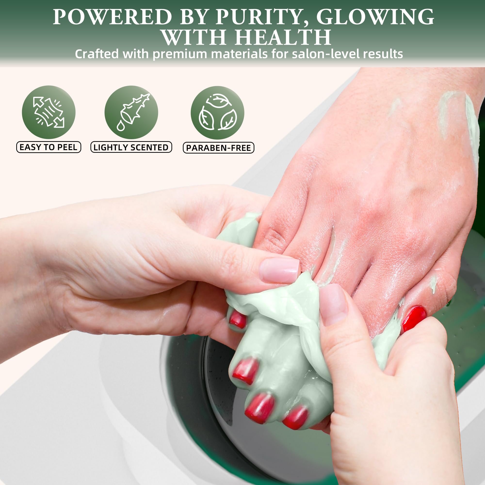 BUMPLYBEE 7000ml Paraffin Wax Machine for Hands & Feet | Aloe Vera Refills Included | White Home Spa Kit