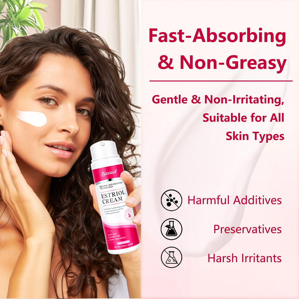 BUNUSS Estriol Face Cream for Women – Natural Bioidentical Moisturizer with Wild Yam