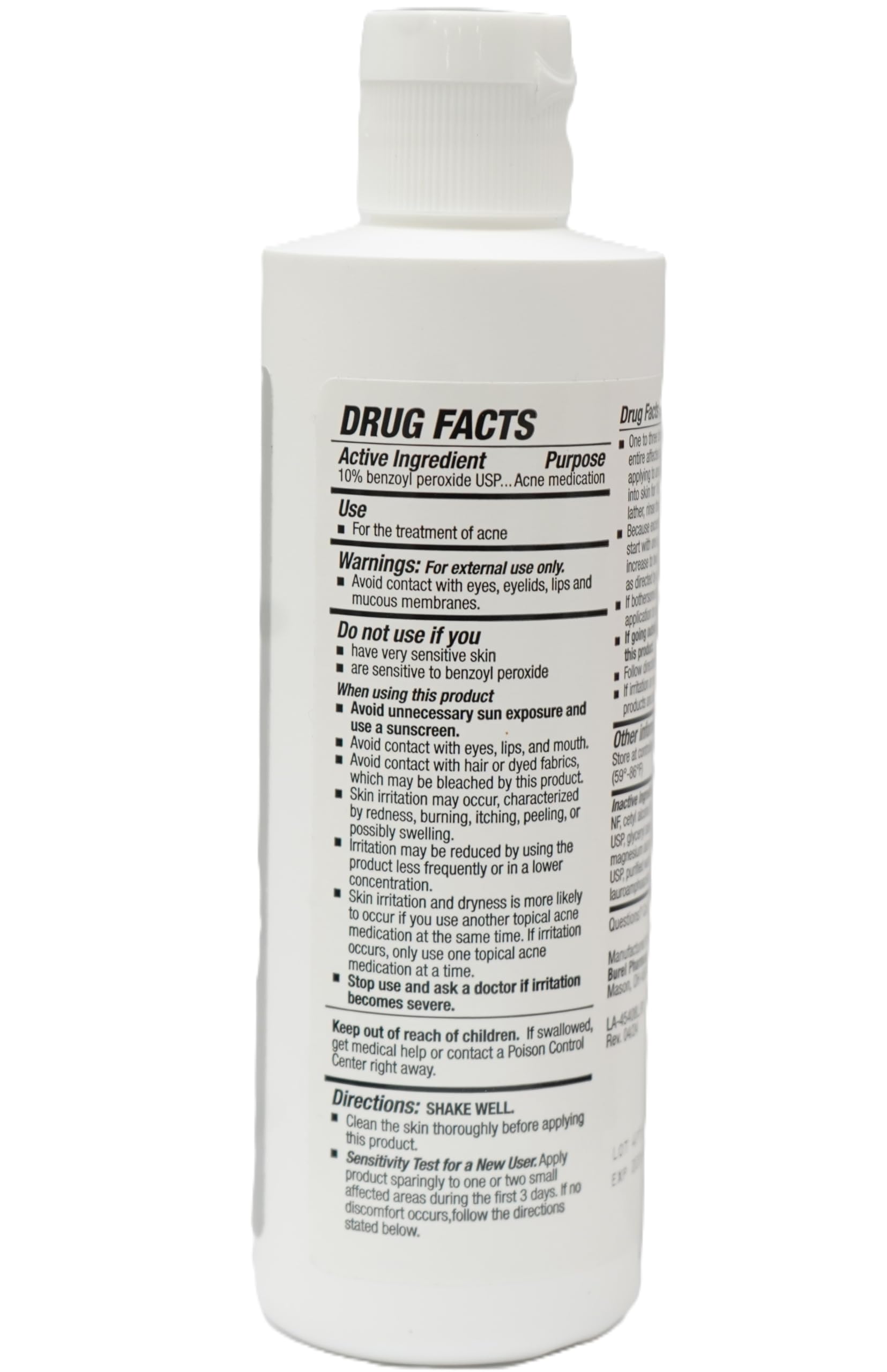 Burelpharma Benzoyl Peroxide Topical Wash 10% | Acne Treatment for All Skin Types