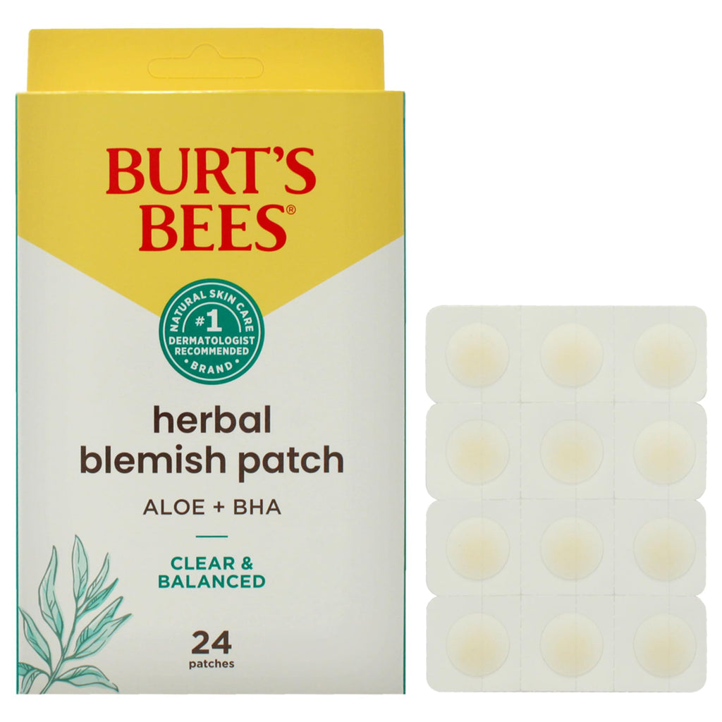 Burts Bees Clear and Balanced Herbal Blemish Patches for Women – 24 Count