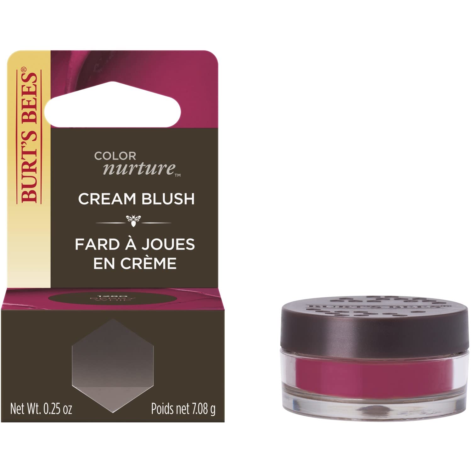Burt's Bees Color Nurture Cream Blush – Berry Whip, Vitamin E, 0.25 oz