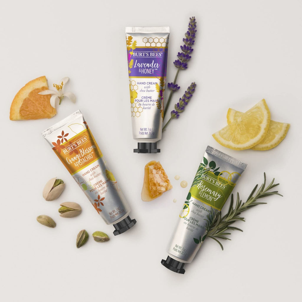 Burts Bees Lavender & Honey Hand Cream with Shea Butter — 4 x 1 oz