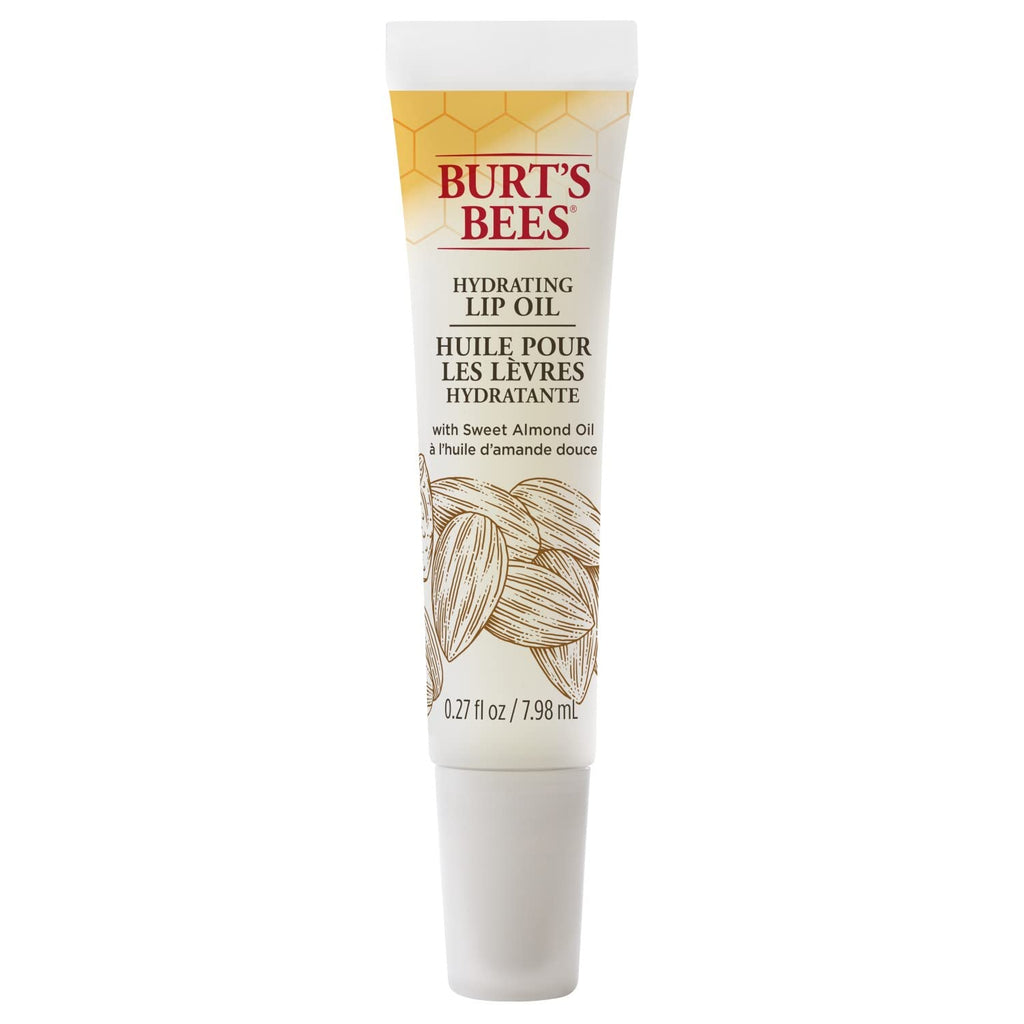 Burt's Bees 100% Natural Hydrating Lip Oil with Sweet Almond Oil – Pack of 4 Tubes