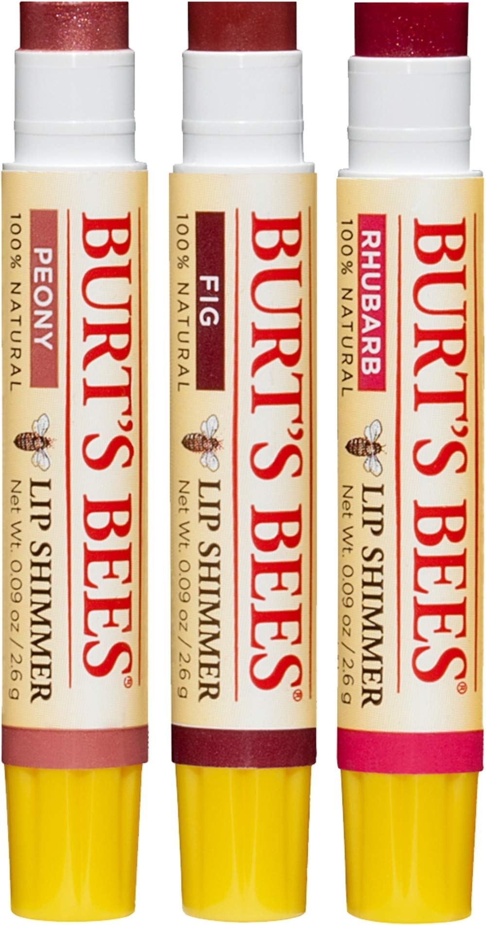 Burt's Bees Kissable Color Gift Set — 3 Lip Shimmers (Peony, Fig & Rhubarb)