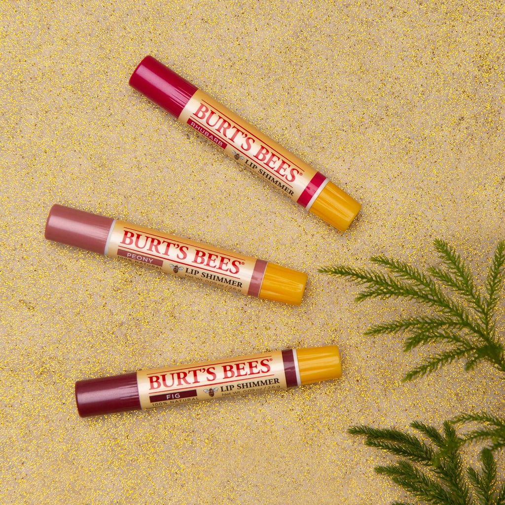 Burt's Bees Kissable Color Gift Set — 3 Lip Shimmers (Peony, Fig & Rhubarb)