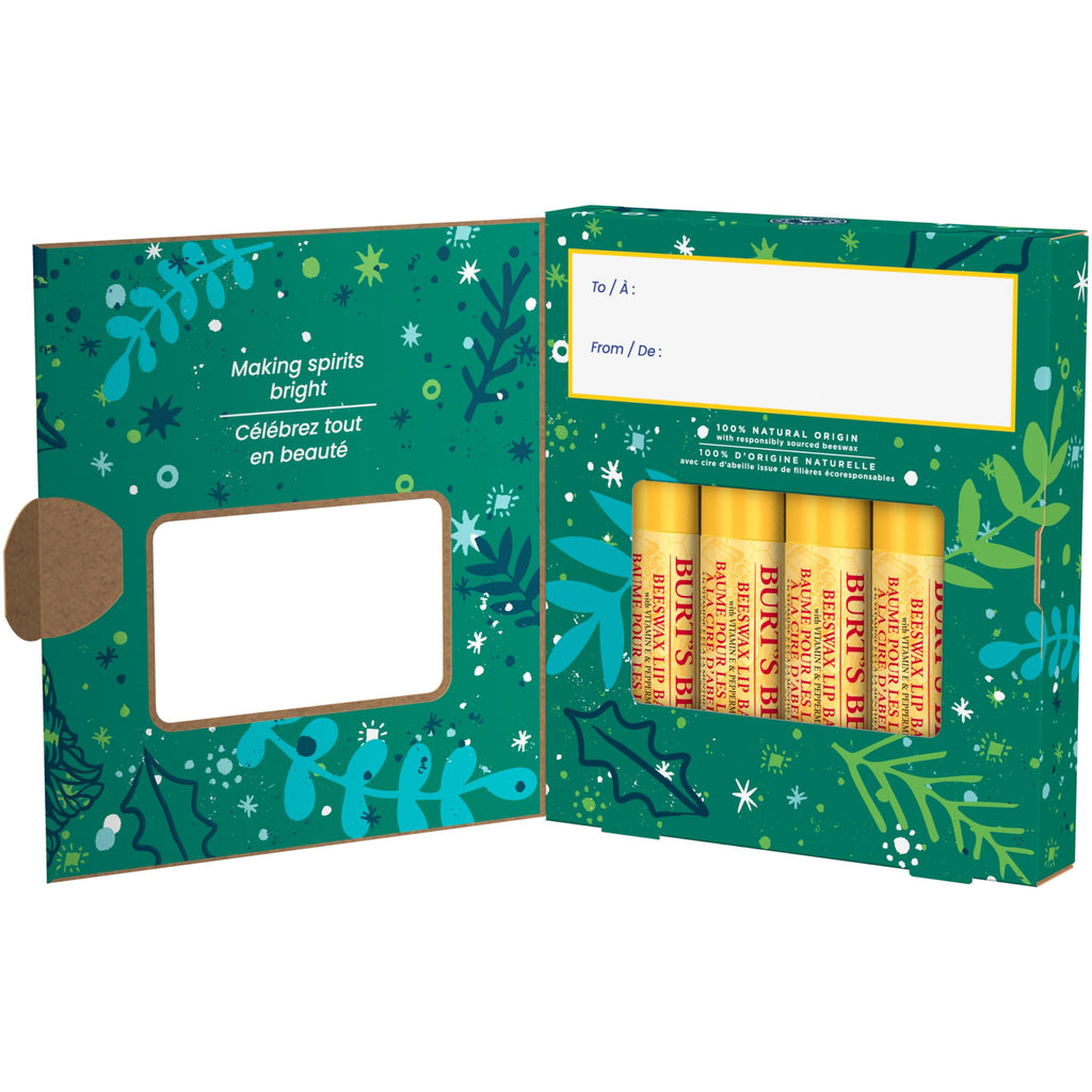 Burt's Bees Lip Balm Gift Set | Beeswax Bounty 4-Pack – Original Beeswax Flavor