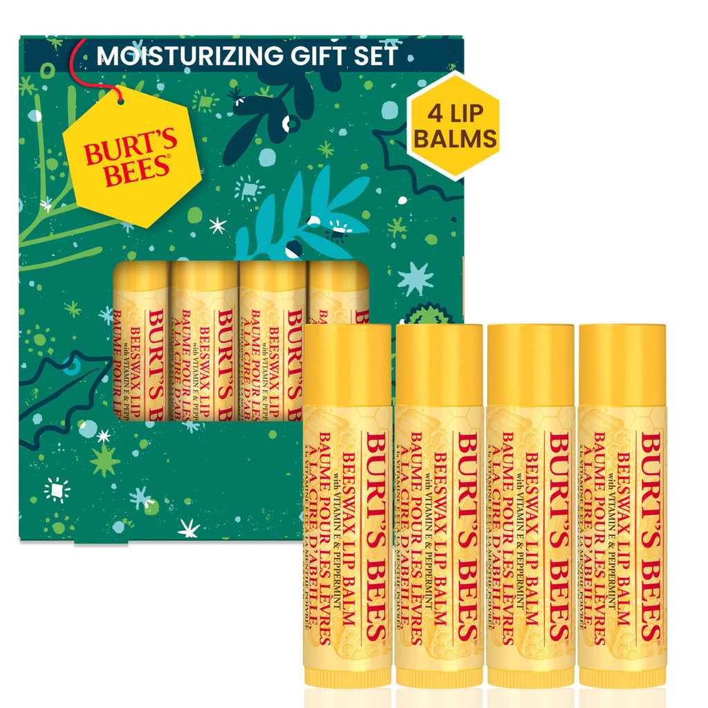 Burt's Bees Lip Balm Gift Set | Beeswax Bounty 4-Pack – Original Beeswax Flavor